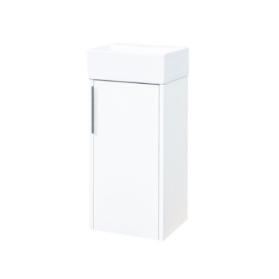 Vigo, koupelnová skříňka s keramickým umývátkem, 33 cm, bílá