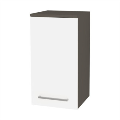 Bino koupelnová skříňka horní 63 cm, levá, Multidecor, Lávová šedá