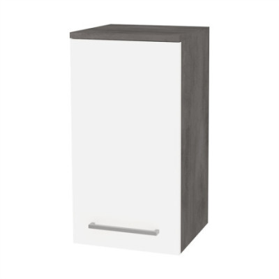 Bino koupelnová skříňka horní 63 cm, levá, Multidecor, Beton tmavě šedý