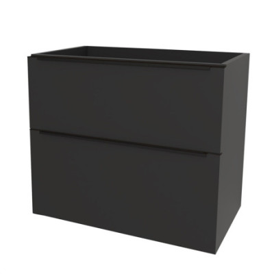 Mailo, koupelnová skříňka 61 cm, černé madlo, Multidecor, Černá Supermat
