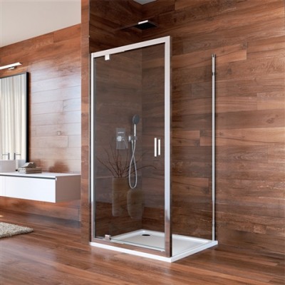 Sprchový kout, Lima, čtverec, 90 cm, sklo Point, dveře pivotové