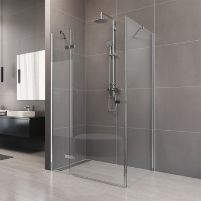 Sprchový kout, Novea, obdélník, 120x90 cm, chrom ALU, sklo Čiré, dveře levé a pevný díl