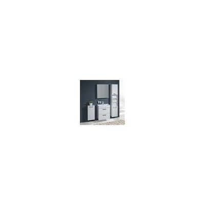 Leny, koupelnová skříňka, vysoká, levé otevírání, bílá, 330x1700x250 mm