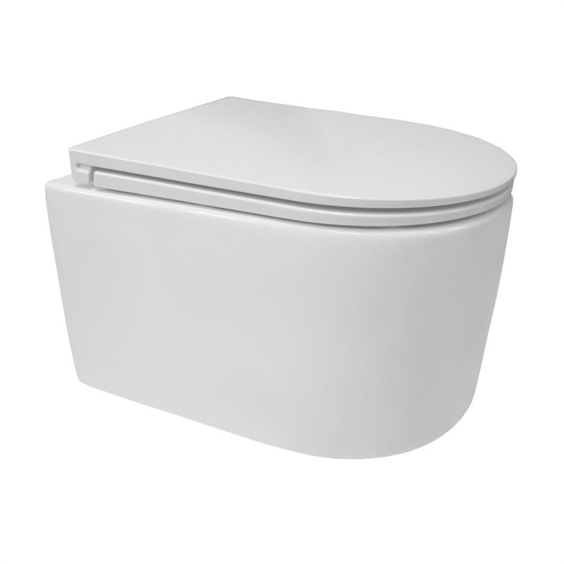 Mereo WC závěsné kapotované, RIMLESS, 495x360x370, keramické, vč. sedátka CSS113S VSD84S1