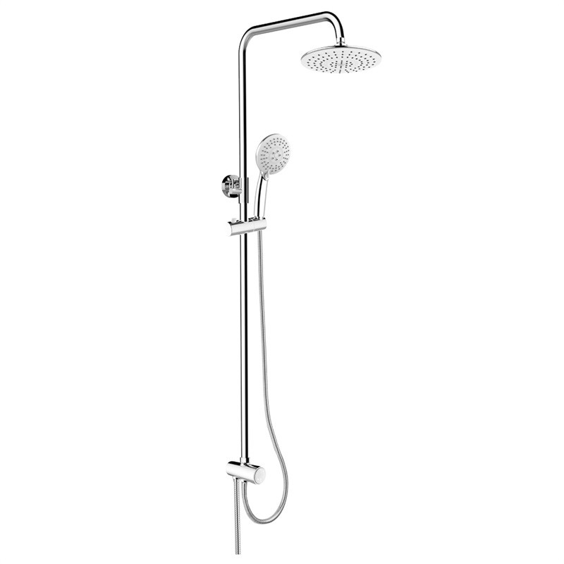 Mereo Sprchový set s tyčí, bílá hlavová sprcha a třípolohová ruční sprcha CB95001SW1