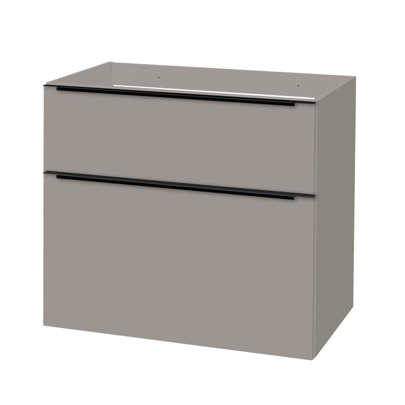 Mereo Mailo, koupelnová skříňka 81cm, šedá mat, černé madlo CN571SB
