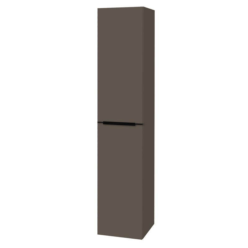 Mereo Mailo, koupelnová skříňka vysoká 170 cm, šedá láva, černé madlo CN564LPB
