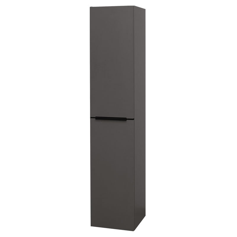 Mereo Mailo, koupelnová skříňka vysoká 170 cm, antracit, černé madlo CN534LPB