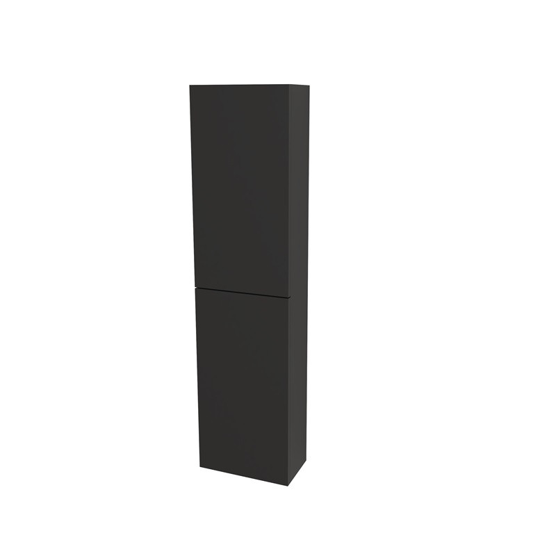 Mereo Aira, koupelnová skříňka 170 cm vysoká, levé otevírání, Multidecor, Černá Supermat CN794LNCIPM