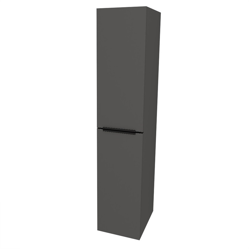 Mereo Mailo, koupelnová skříňka vysoká 170 cm, černé madlo, Multidecor, Šedý diamant CN594LPBSEDD