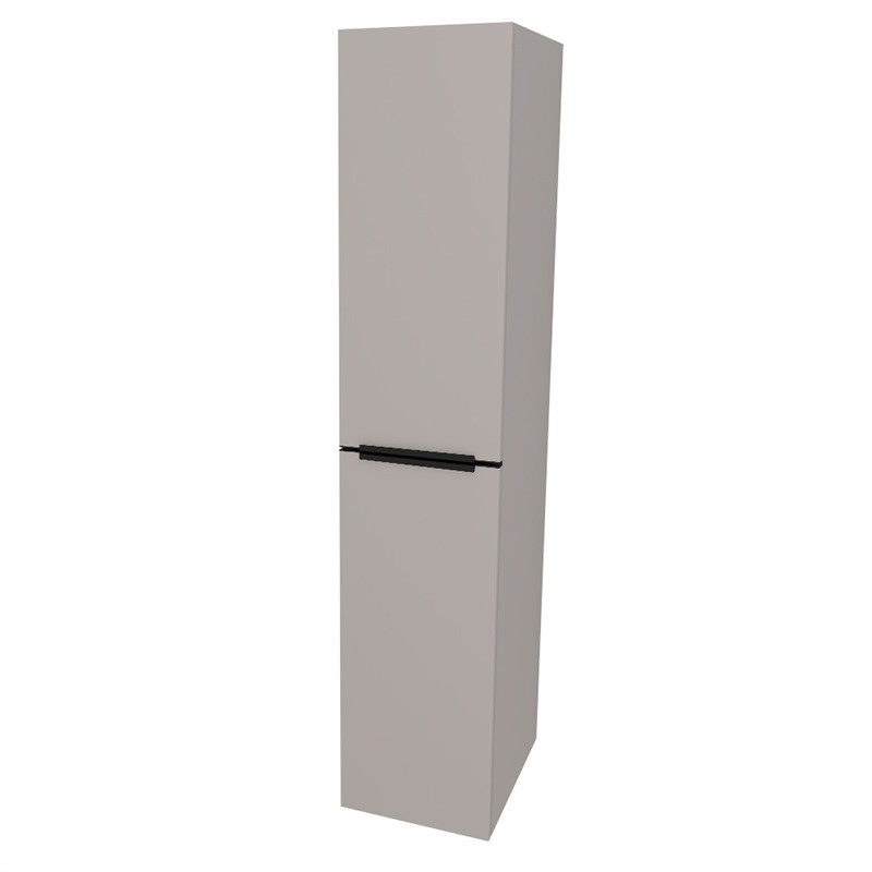 Mereo Mailo, koupelnová skříňka vysoká 170 cm, černé madlo, Multidecor, Arktická šedá CN594LPBARS1