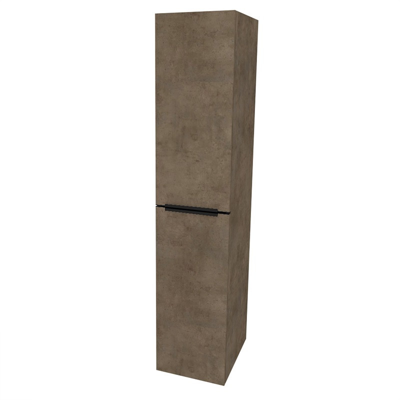 Mereo Mailo, koupelnová skříňka vysoká 170 cm, černé madlo, Multidecor, Beton Chicago tm šedý CN594LPBBCS2
