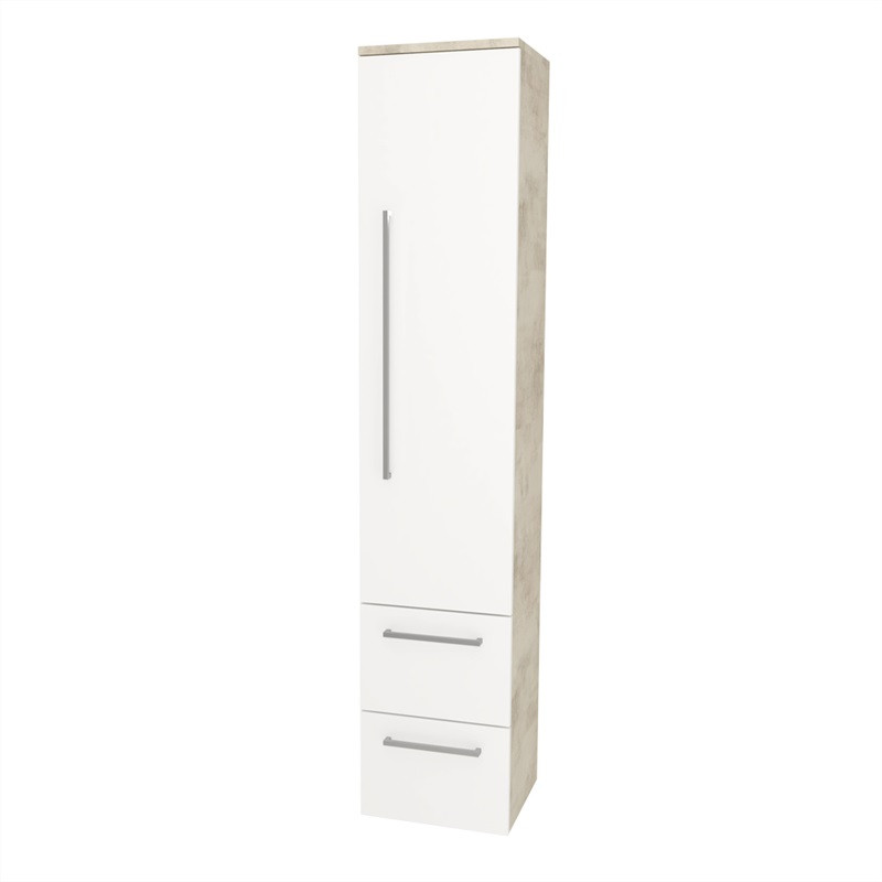 Mereo Bino, koupelnová skříňka vysoká 163 cm, pravá, Multidecor, Chromix bílý CN698CHB2