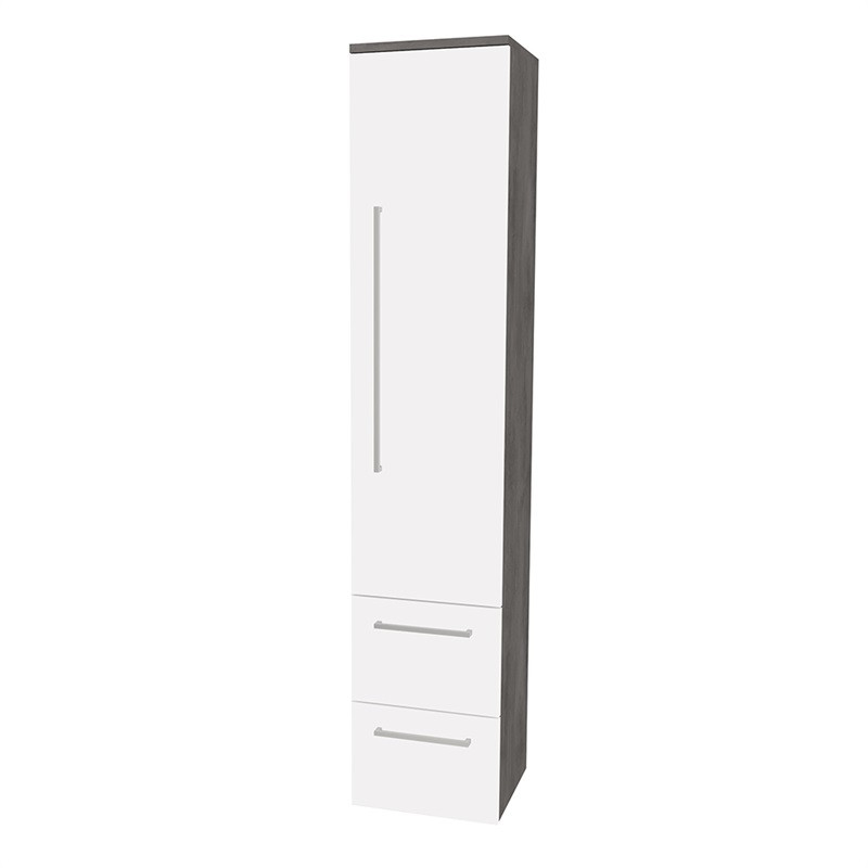 Mereo Bino, koupelnová skříňka vysoká 163 cm, pravá, Multidecor, Beton tmavě šedý CN698BET2