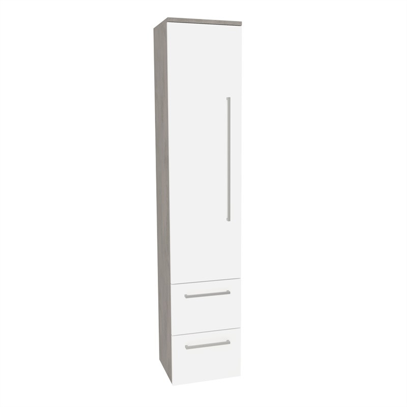 Mereo Bino, koupelnová skříňka vysoká 163 cm, levá, Multidecor, Chromix stříbrný CN697ACST
