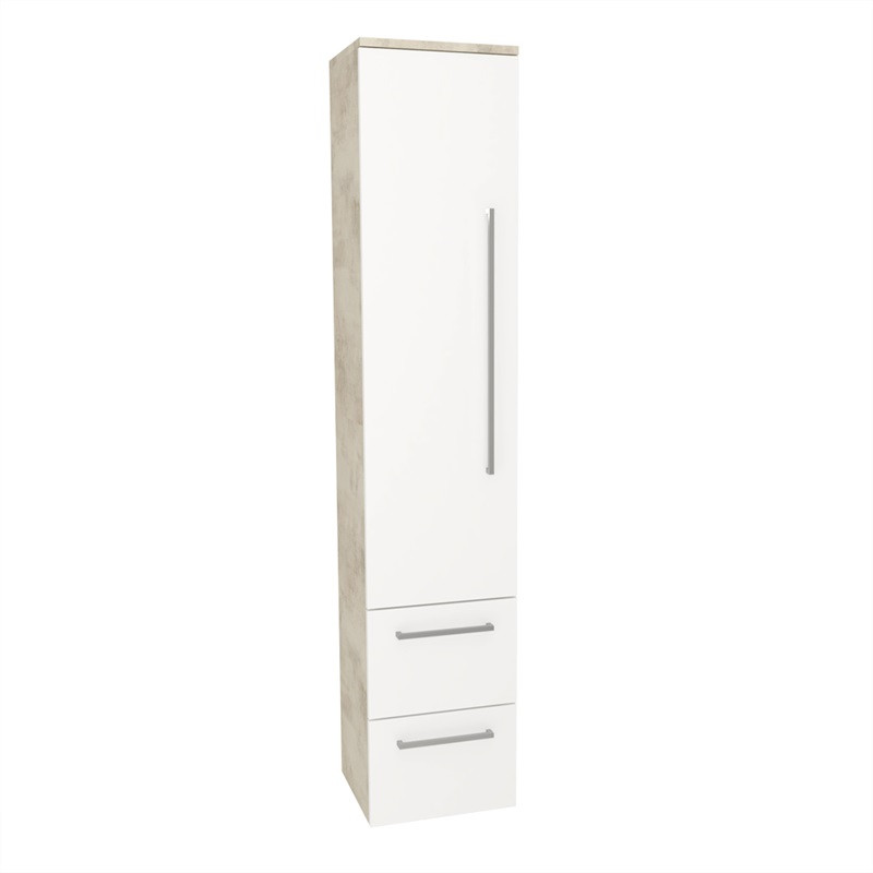 Mereo Bino, koupelnová skříňka vysoká 163 cm, levá, Multidecor, Chromix bílý CN697CHB2