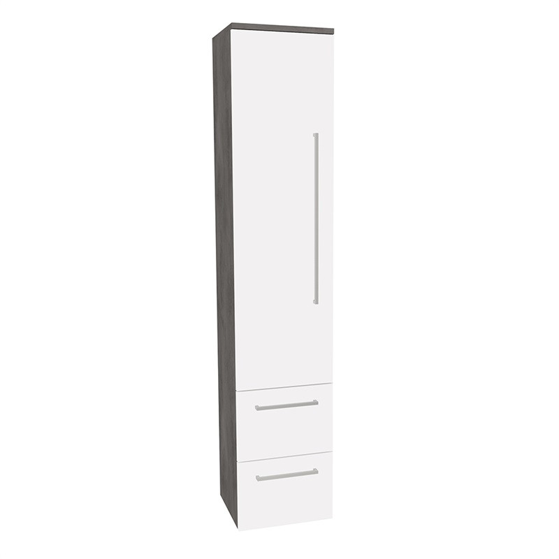 Mereo Bino, koupelnová skříňka vysoká 163 cm, levá, Multidecor, Beton tmavě šedý CN697BET2