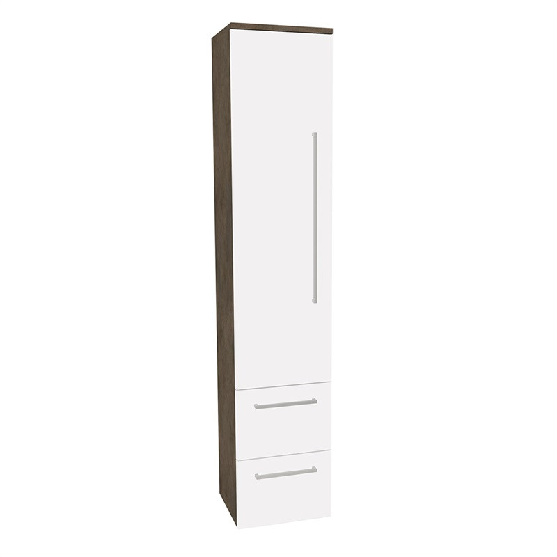Mereo Bino, koupelnová skříňka vysoká 163 cm, levá, Multidecor, Beton Chicago tm šedý CN697BCS2