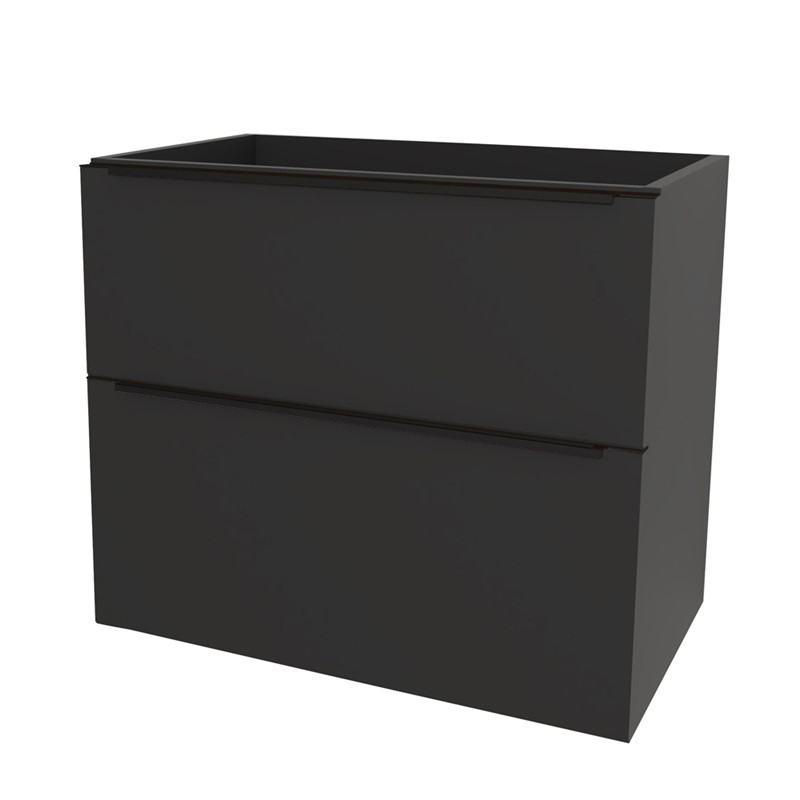 Mereo Mailo, koupelnová skříňka 81 cm, černé madlo, Multidecor, Černá Supermat CN591SBCIPM
