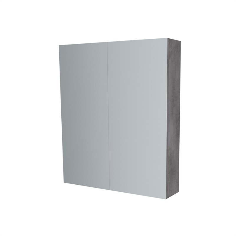 Mereo Koupelnová skříňka zrcadlová 60 cm, galerka, 2 x dvířka, Multidecor, Beton tmavě šedý CN798G62BET2