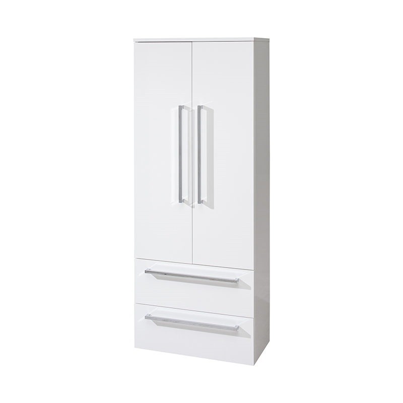 Mereo Koupelnová skříňka, závěsná bez nožiček, bílá/bílá CN669