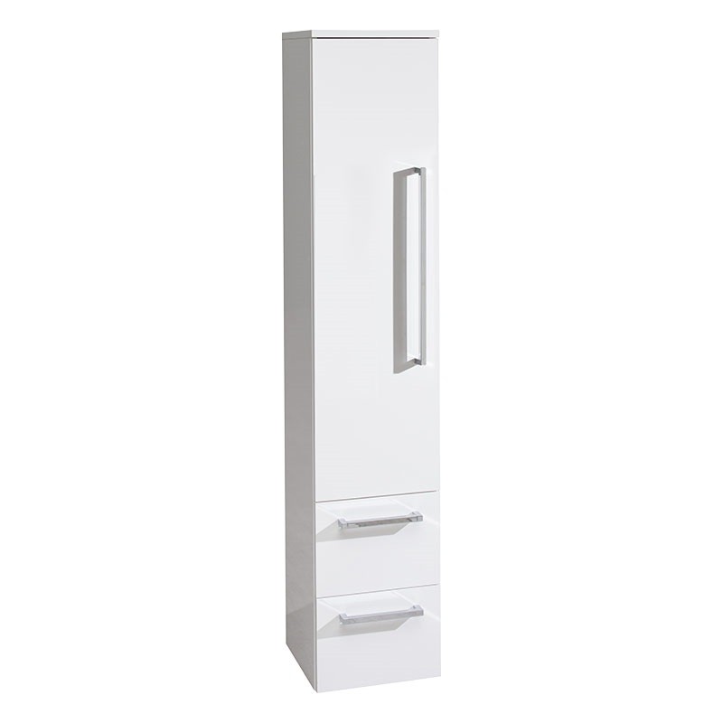 Mereo Koupelnová skříňka, závěsná bez nožiček, levá, bílá/bílá CN667