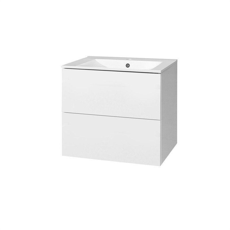 Mereo Aira, koupelnová skříňka s keramickým umyvadlem 60 cm, bílá CN710