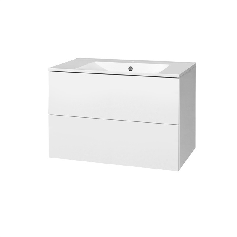 Mereo Aira, koupelnová skříňka s keramickým umyvadlem 80 cm, bílá CN711