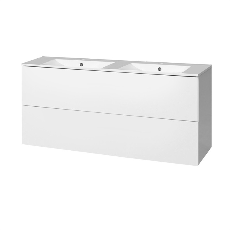 Mereo Aira, koupelnová skříňka s keramickým umyvadlem 120 cm, bílá CN713