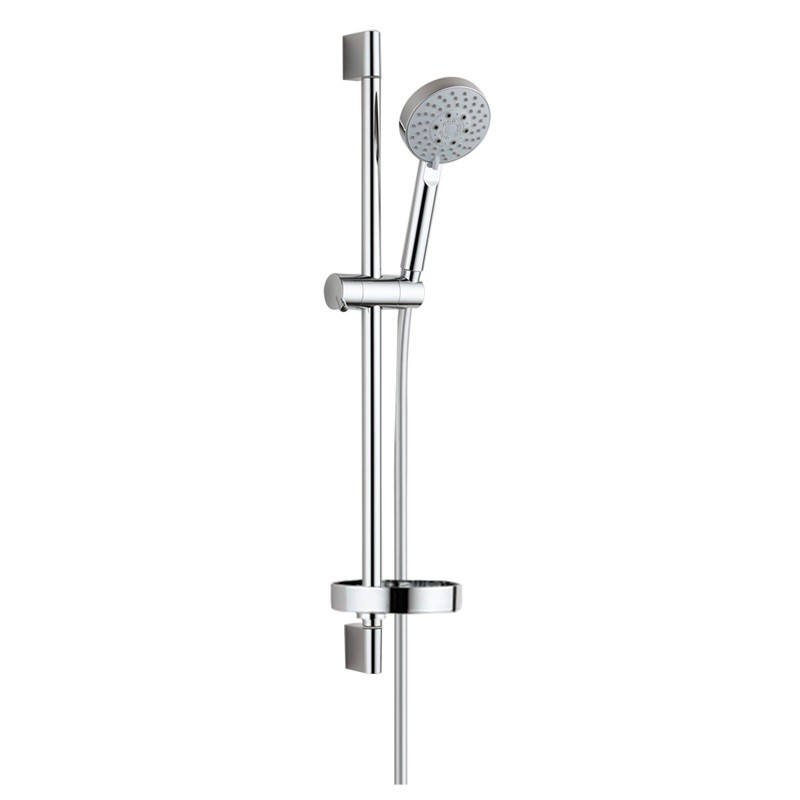 Mereo Sprchová souprava, pětipolohová sprcha, posuvný držák, šedostříbrná hadice, mýdlenka CB900HM
