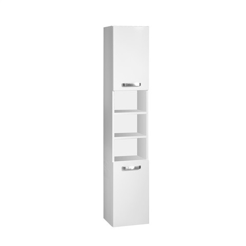 Mereo Leny, koupelnová skříňka, vysoká, levé otevírání, bílá, 330x1700x250 mm CN814